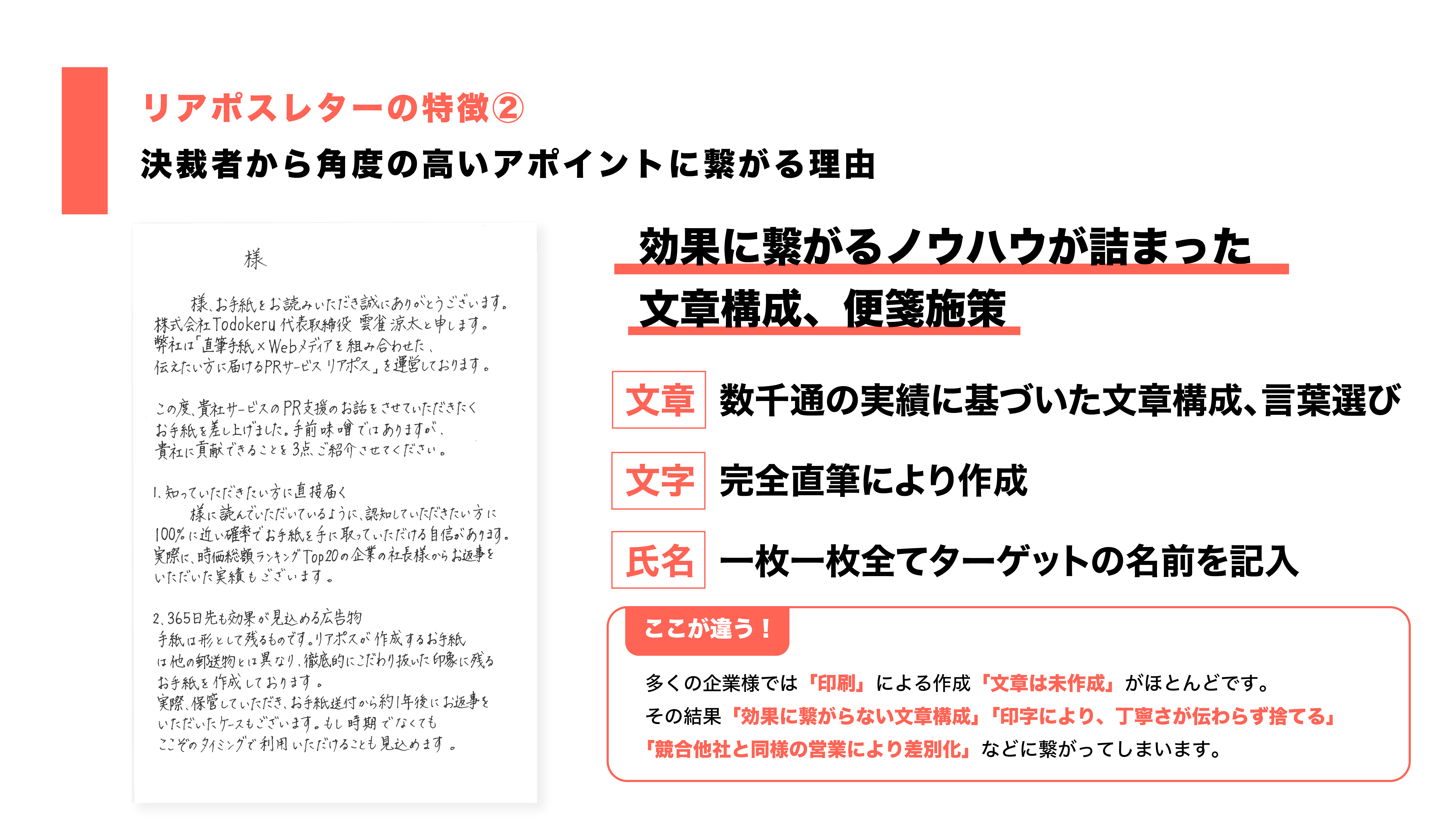 手紙営業/採用代行　株式会社Todokeru
